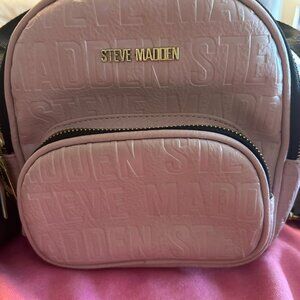 Steve Madden Mini Leather Backpack Rose Color